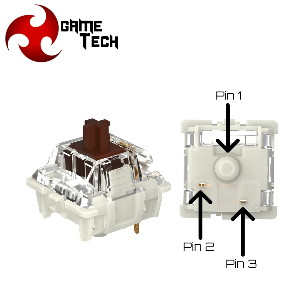 Gateron Pro-Interruptor táctil lineal para teclado mecánico, conmutador de  3 pines RGB, color blanco, amarillo, rojo, plateado y marrón, prelumado, V2  2,0 - AliExpress